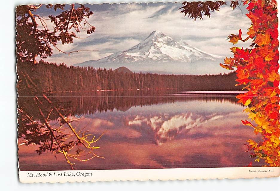 Postcard Mt. Hood & Lost Lake Oregon USA