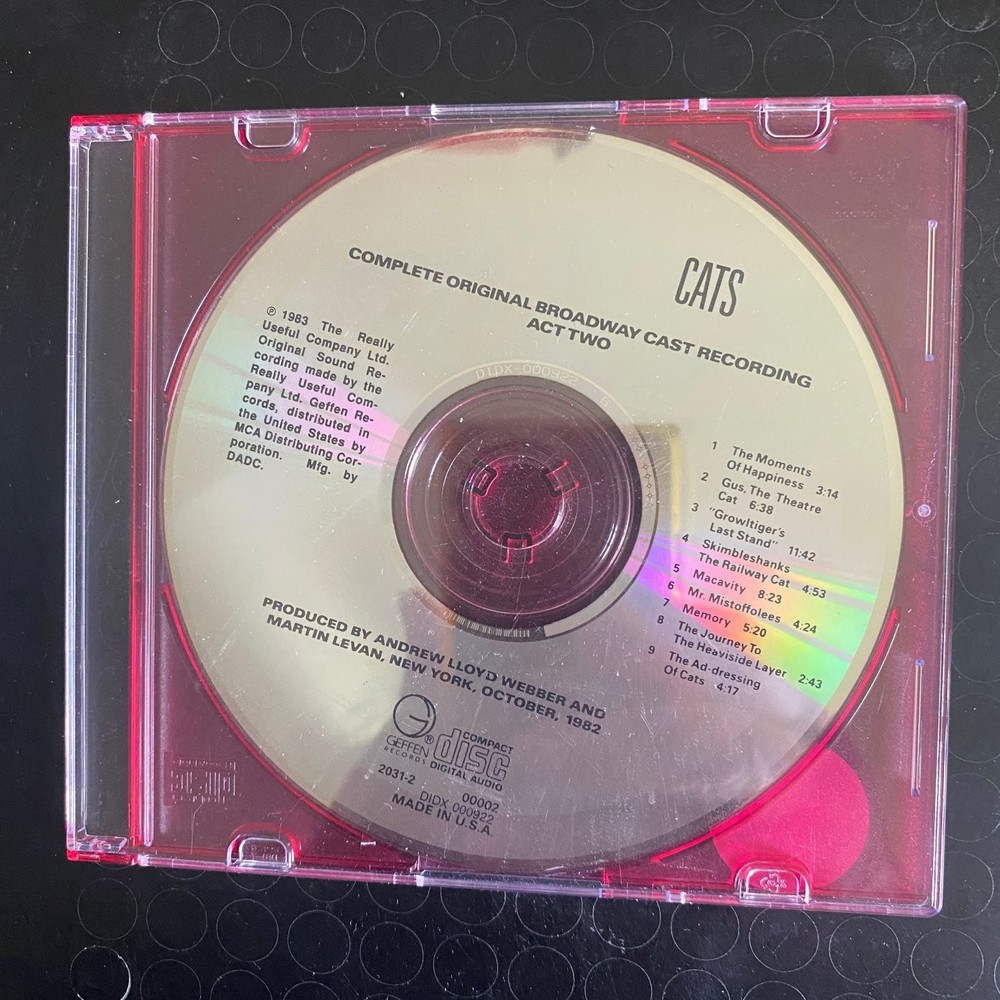 Andrew Lloyd Webber – Cats Act Two CD 1983 Broadway Cast Recording Geffen
