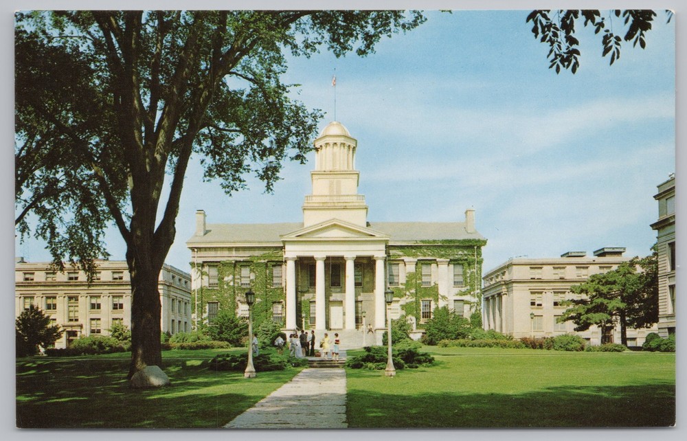 Iowa City~First State Capitol Building University IA University~Vintage Postcard