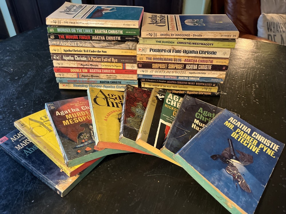 Huge Lot Vtg Agatha Christie Paperback Mystery Novels 29 Bantam Dell 50s 60s
