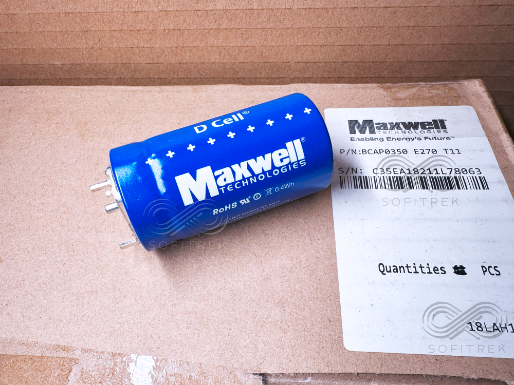 1X BCAP0350 E270 T11 MAXWELL Supercapacitor 350F 2.7VDC Ultracapacitor