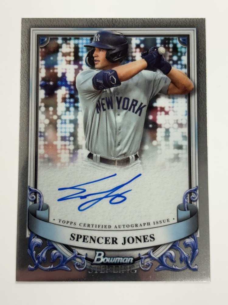 2024 Bowman Sterling Spencer Jones Auto Yankees Top Prospect Autograph PA-SJ 🔥