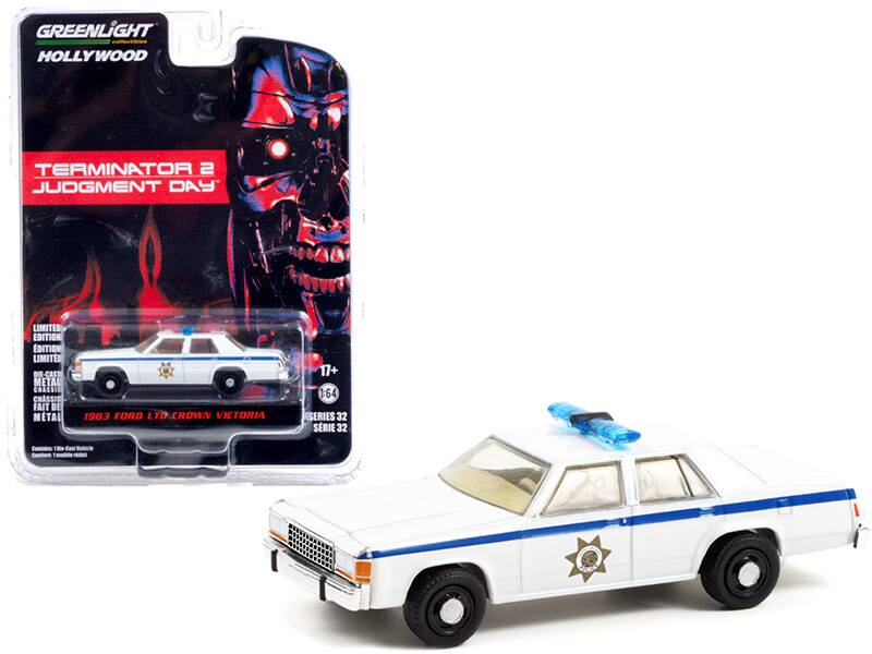 Greenlight 44920D 1983 Ford LTD Crown Victoria Police Terminator 2 1/64 Diecast