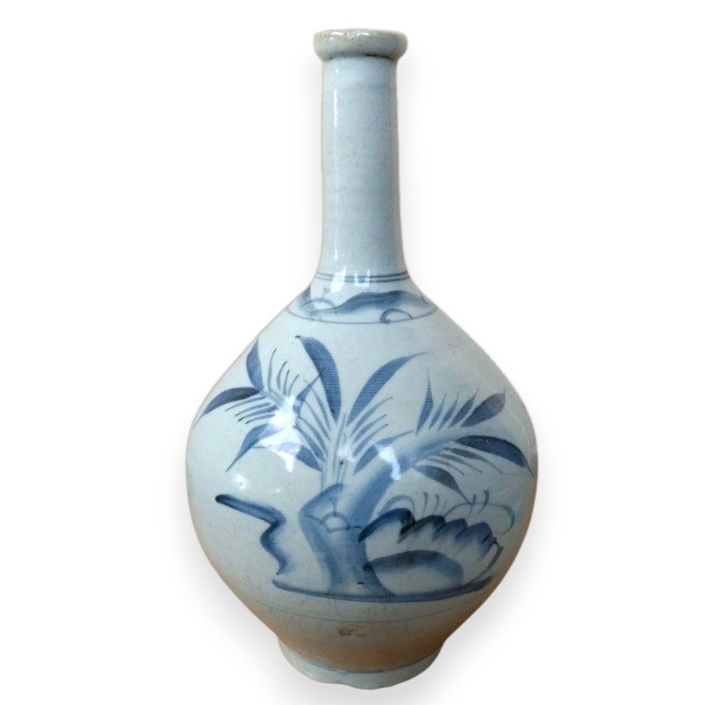 Imari Ceramic Vase Edo Period 19th Century Japanese Antique Jar Vessel 12.6 inch