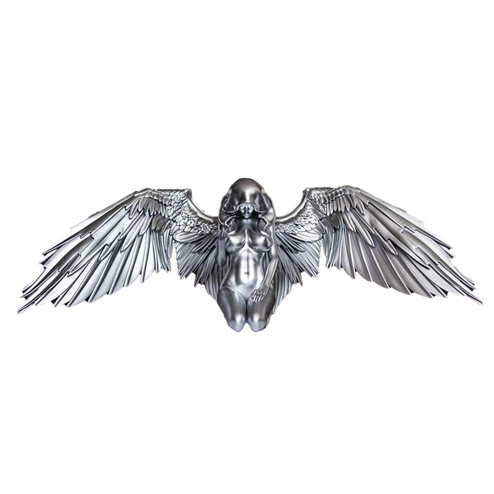 Art Female Angel Statue Resin Wings Kneeling Decoration Craft