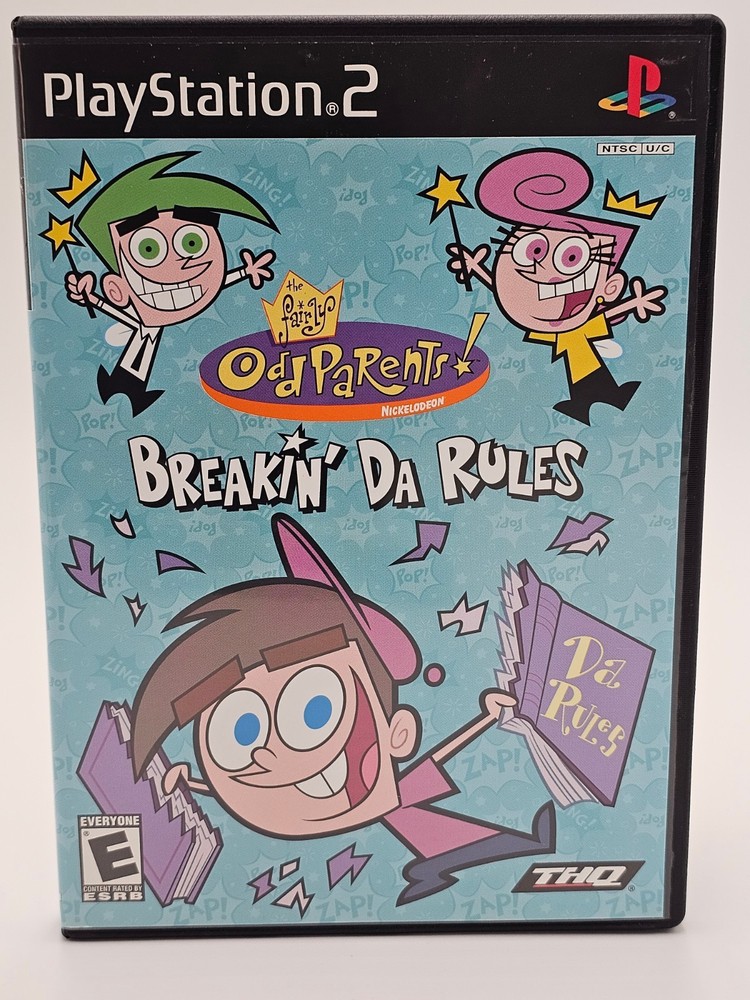 Sony Playstation 2 PS2 Fairly Odd Parents Breakin Da Rules CIB Cleaned & Tested