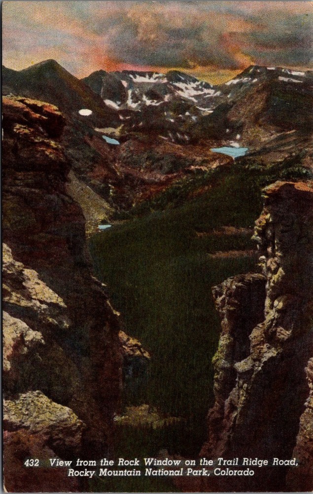 Rocky Mountain National Park CO Rock Window Trail Ridge Road Postcard