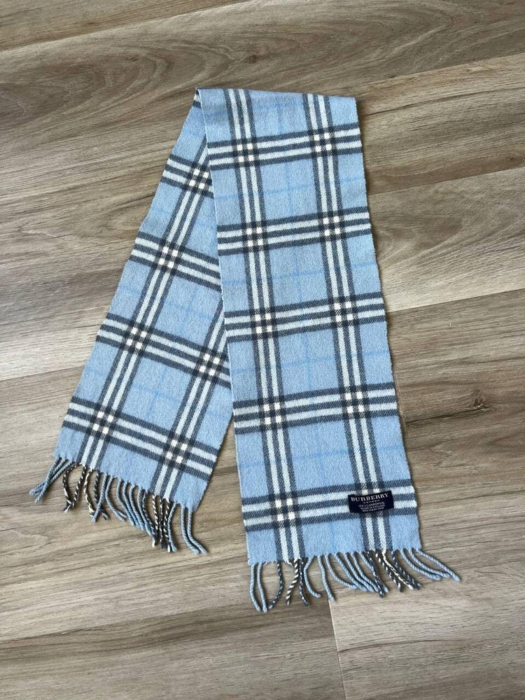 Burberry Vintage Monogram Lambswool Scarf Muffler 100 Wool