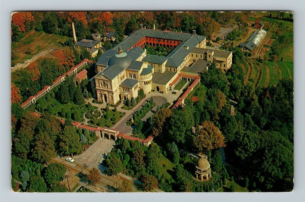 Washington DC, Franciscan Monastery, Aerial View, Vintage Postcard