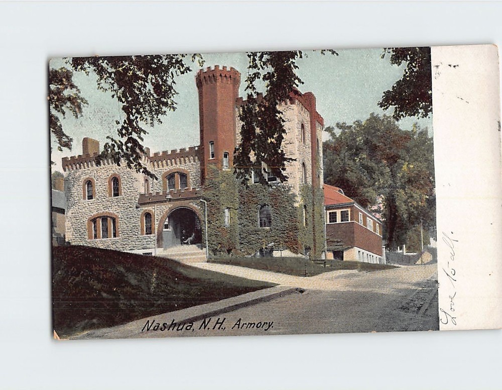 Postcard Armory in Nashua New Hampshire USA