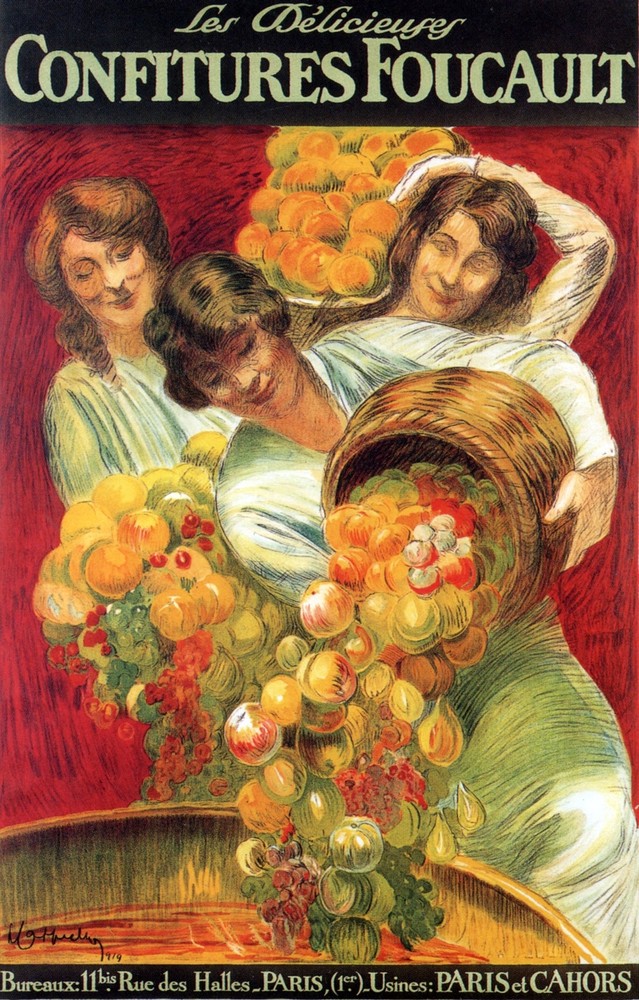 Les delicieuses Confitures foucault Decor Poster. Home Graphic Art Design. 4113