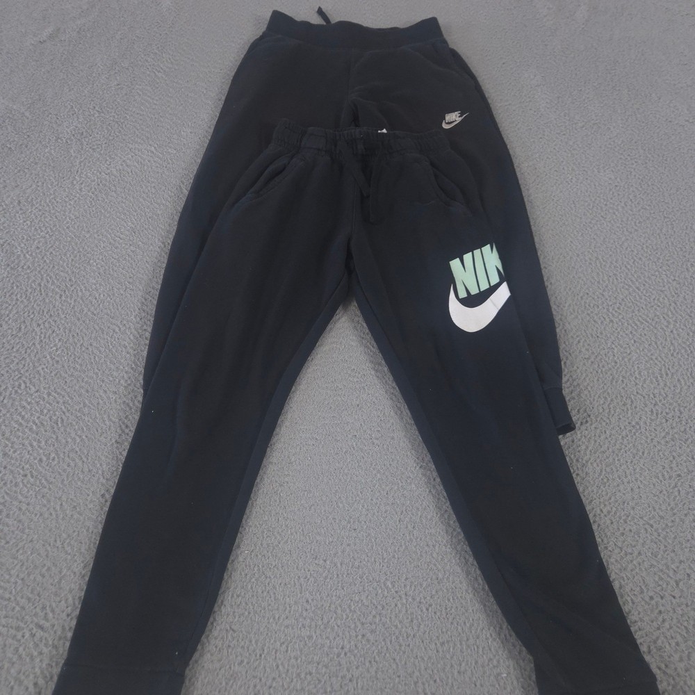 LOT OF 2 Nike Sweatpants Mens M Black Sportswear Club Fleece Joggers Tapered Leg