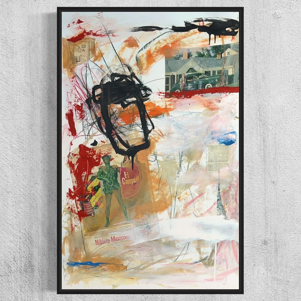 Original Mixed Media Abstract Modern Art Painting 24x36 “El Campeón