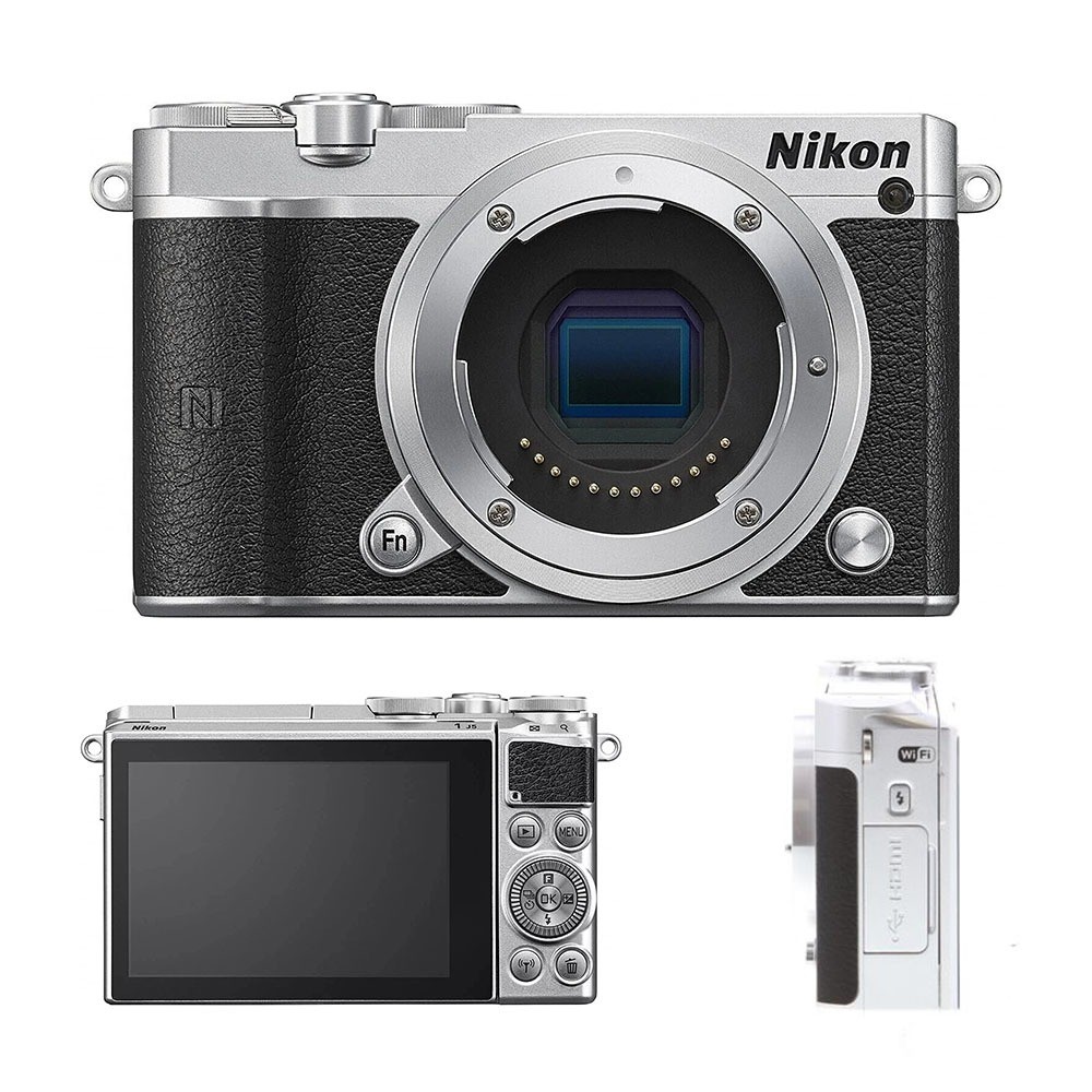 Nikon 1 J5 Mirrorless Digital Camera 20.8 MP Silver Black Body Only