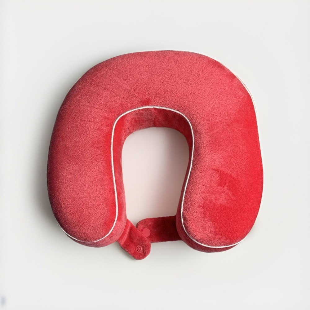 Memory Foam U Shaped Travel Sleep Pillow Head Back Neck Support Cushion Pink