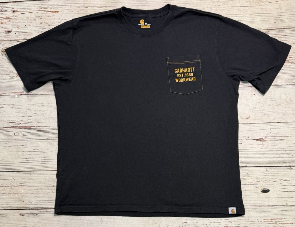 Carhartt Work Wear T-Shirt Men’s Sz XL Original Fit Pocket Spell-Out
