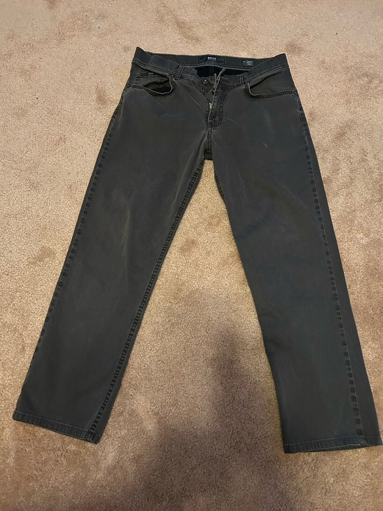 Brax Cooper Fancy Pants Mens 32x32 Black Knit Casual Preppy Flat Front