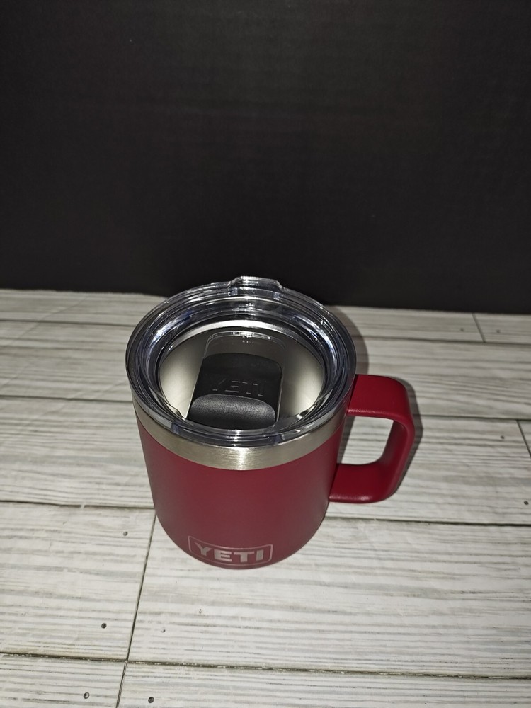 YETI Rambler 14oz Stainless Steel Insulated Travel Coffee Mug Red Burgundy