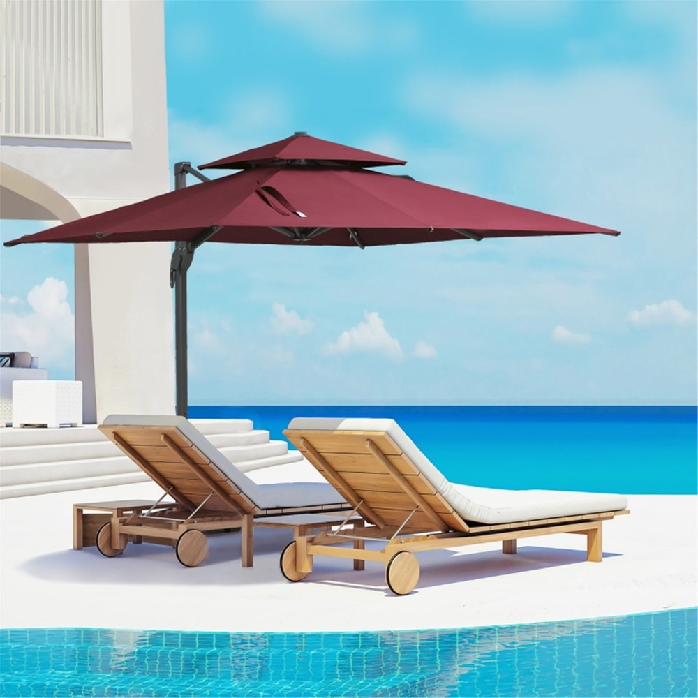 UV Adjustable Sun Shade Umbrella for Beach Outdoor Patio Easy Setup