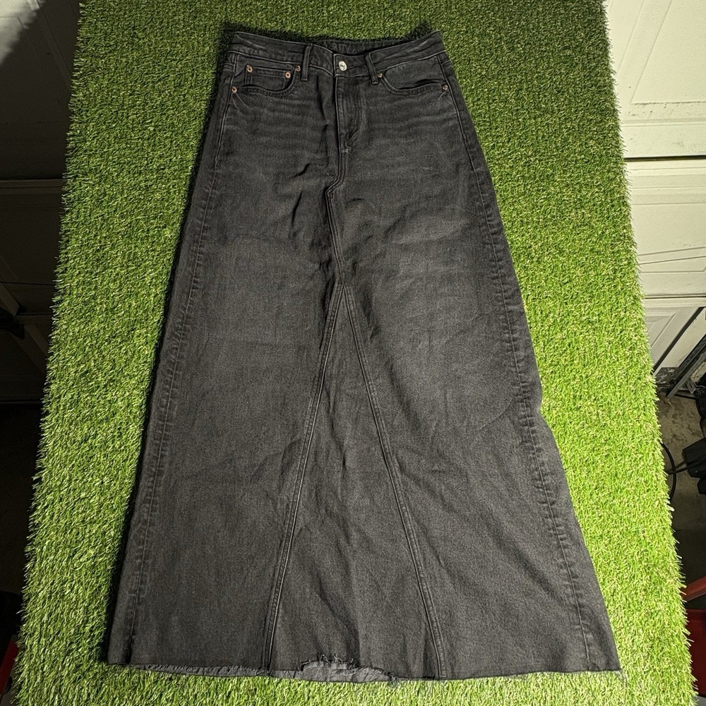 American Eagle Women’s Jean Skirt Black Denim Size 4