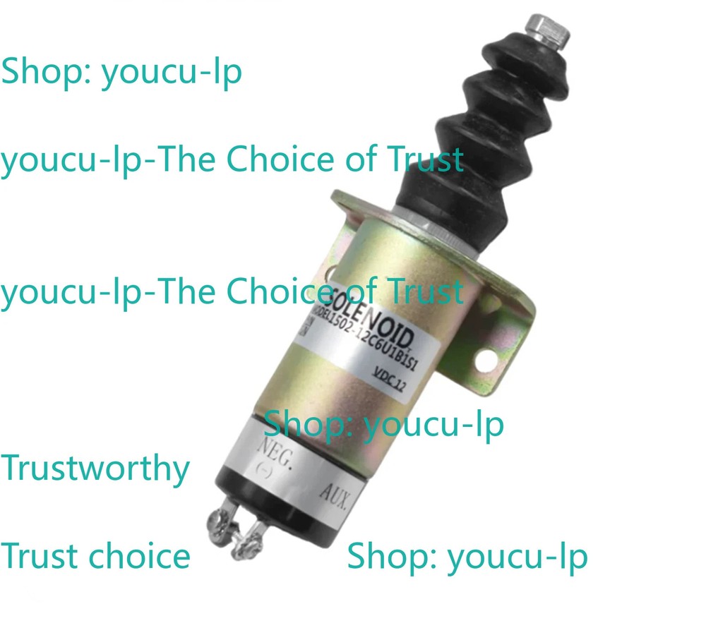 12V 3-Plugs Solenoid Valve 1502-12C6U1B1S1 SA-3452-T 12V Fit for Perkins 2848231