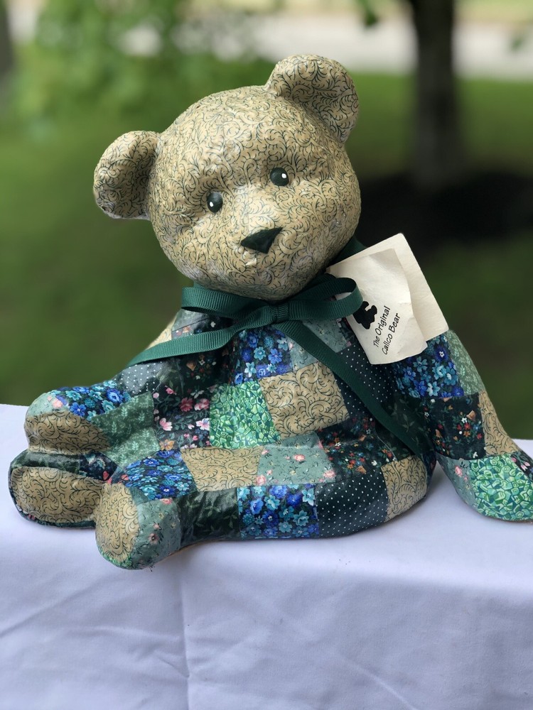 Calico Creations Handmade PA Large Original Calico Bear Figurine