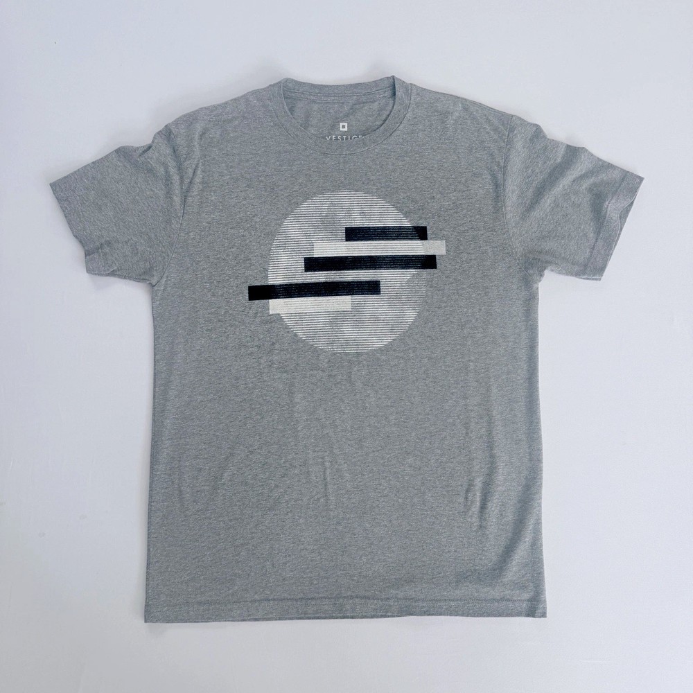 Vestige Abstract Art Graphic Tee Men's Medium Heather Gray Minimalist-image