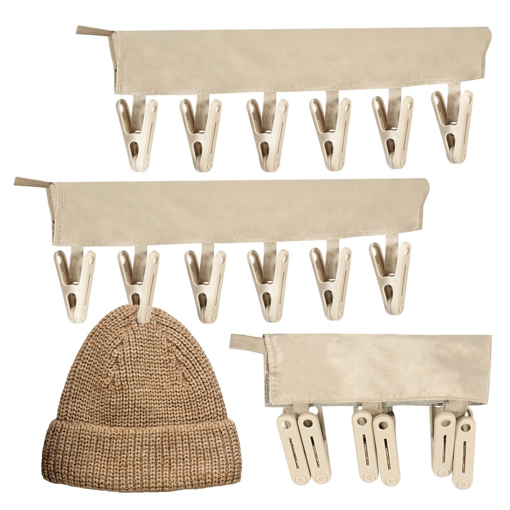 3Pcs Clothes Drying Hangers Foldable Underwear Socks Drying Clips Clothes Pegs'