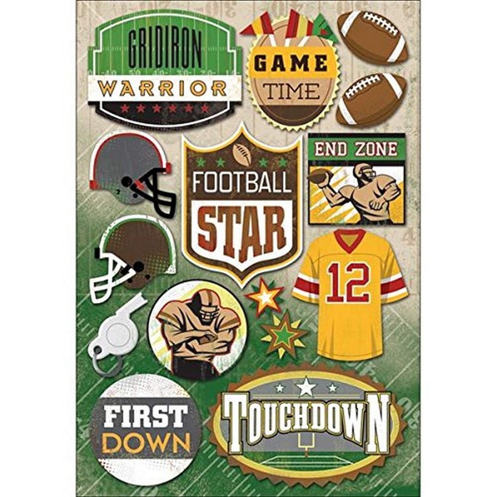 Karen Foster Design Acid and Lignin Free Scrapbooking Sticker Sheet, Football...-image