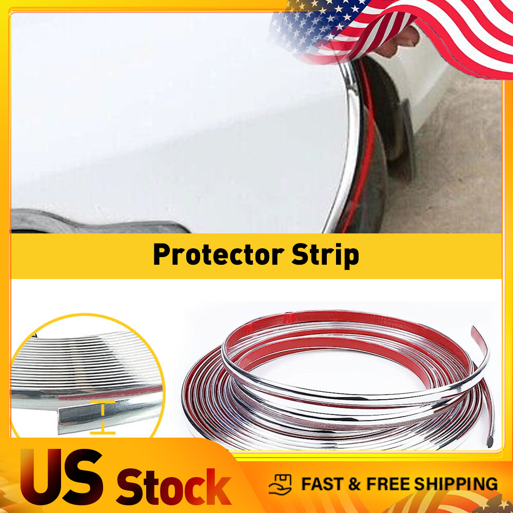 Chrome Trim Strip Molding Car Door Window Bumper Side Protector Trime 5M 16FT