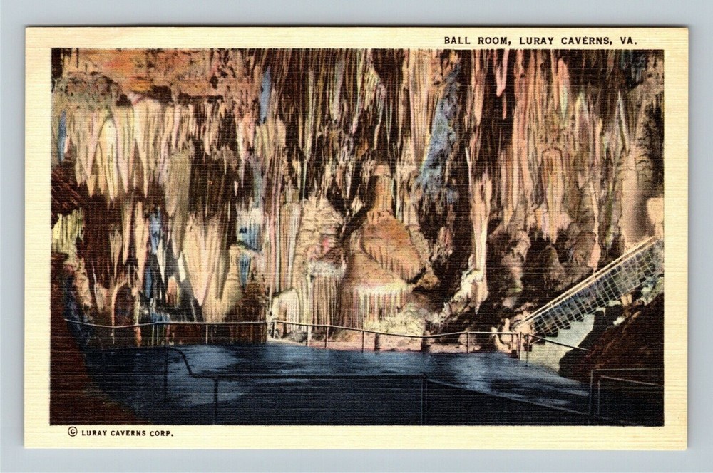 Luray Caverns VA-Virginia, Ball Room, Vintage Postcard