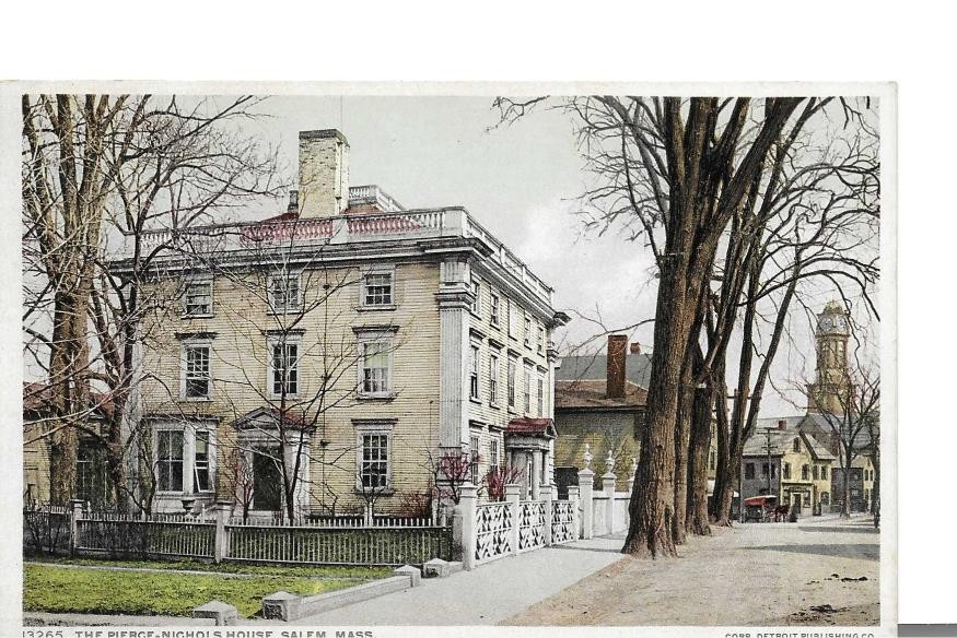 Vintage White Border Postcard Pierce-Nichols House Salem, MA  001009