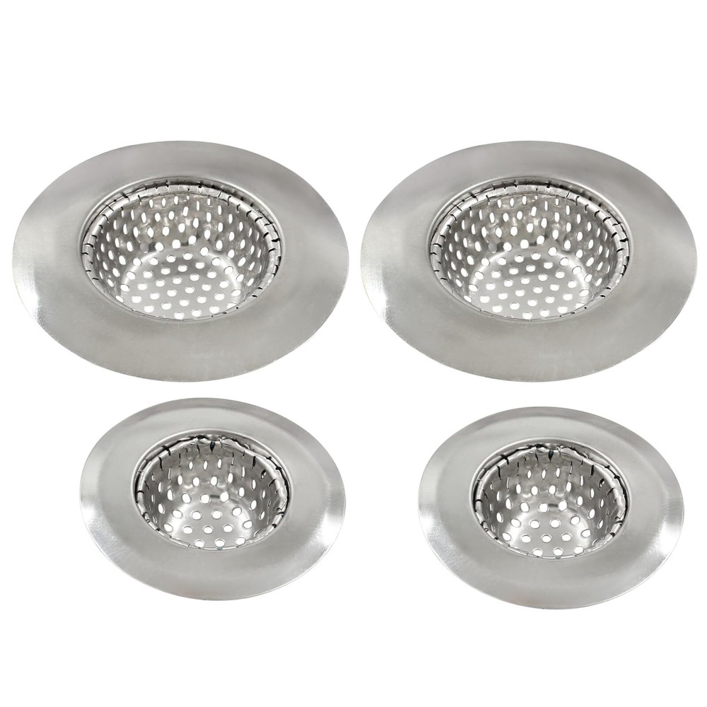 4 Pack Bathroom Sink Strainer Drain Cover, 2.17''~2.9'' Stainless Steel Drain...