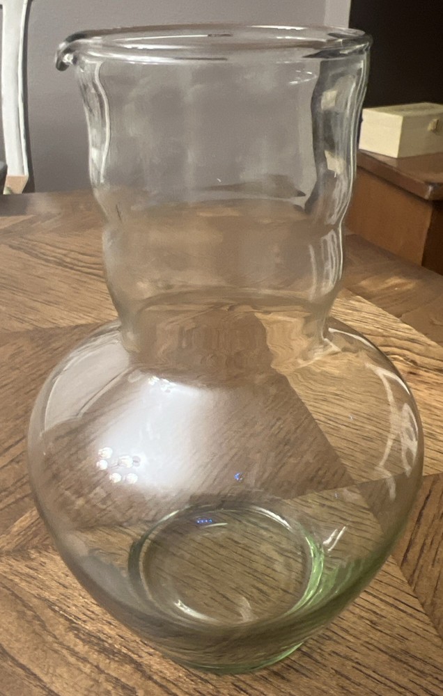 Vintage Dunbar Glass Co Tumble Up Bedside Water Carafe Pitcher Bottle 1940’s