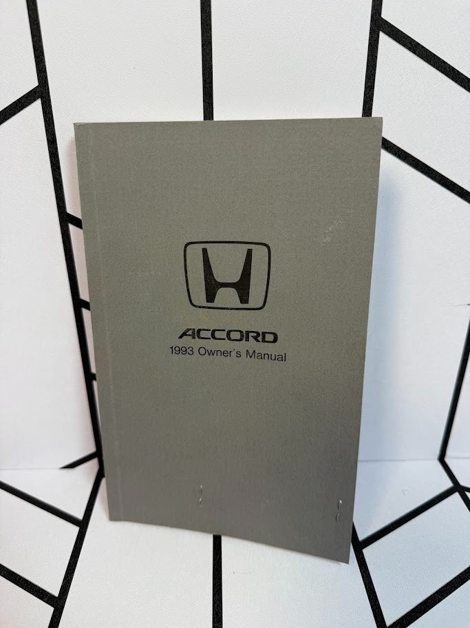 1993 Honda Accord Sedan Owner's Manual Complete Factory Documentation OEM