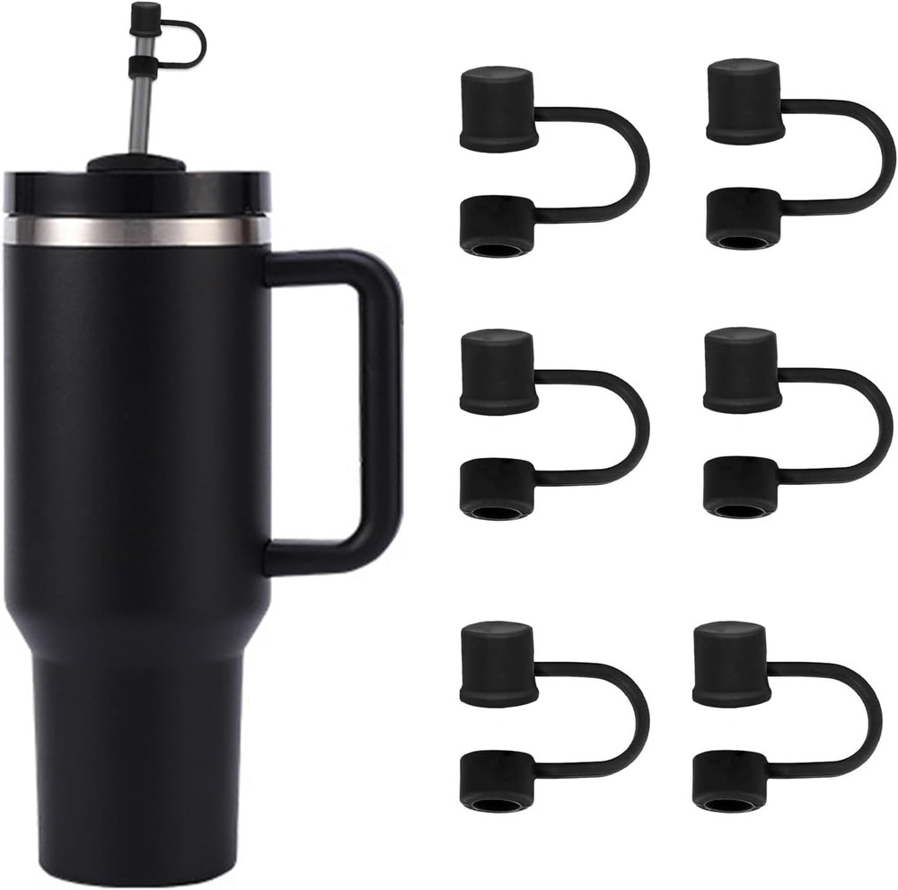 6PCS Silicone Straw Covers Cap Compatible with Stanley Cup 30-40 oz Tumbler with