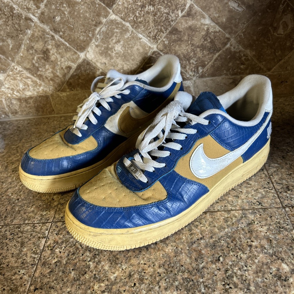 Nike Air Force 1 Undefeated 5 On It Blue Croc Mens Size 12 DM8462-400