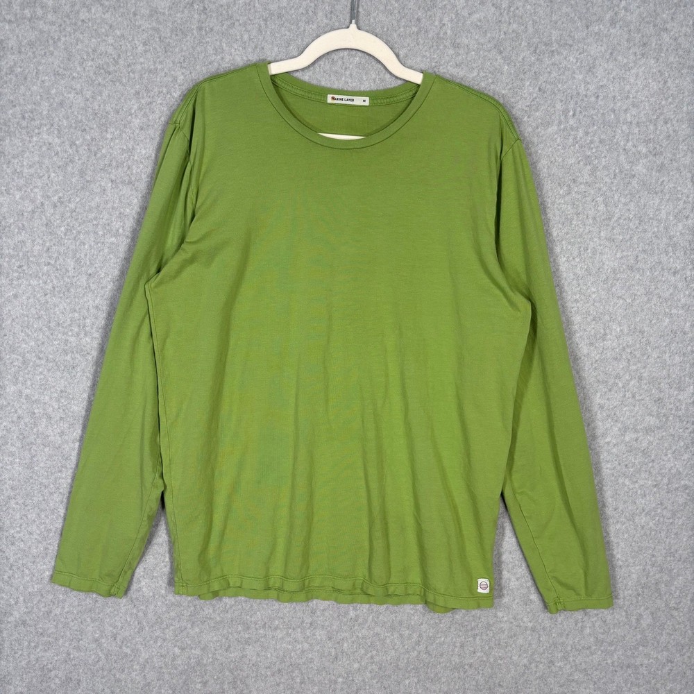 Marine Layer Shirt Mens Medium Green Supima Cotton Modal Long Sleeve Base Layer