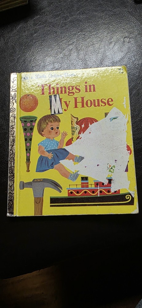 Vintage 1968 Things in My House Little Golden Book Simon and Schuster A edition