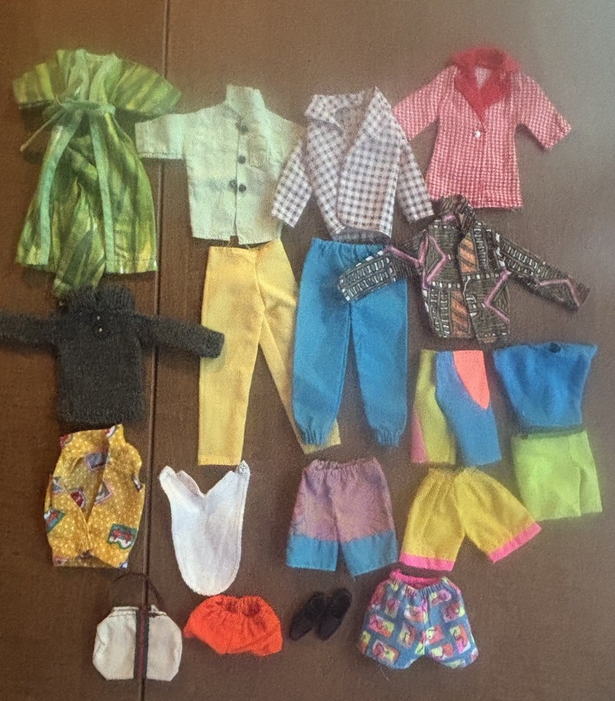 Vintage Lot Of Barbie And Ken Doll Clothes & Accessories From 1960's-1990's