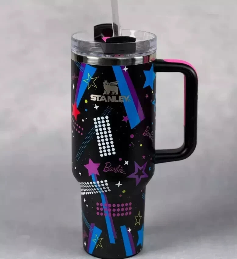 Limited Barbie x Stanley 80s Rockers 40 oz Tumbler Quencher New Fast Shipping