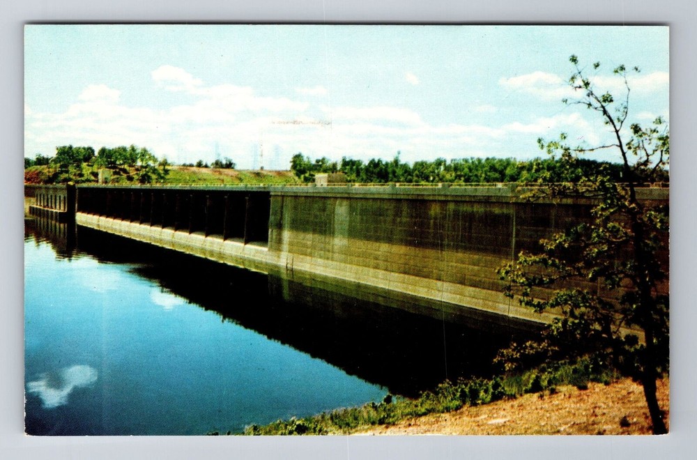 Ozarks AR-Arkansas, Bull Shoals Dam, Antique, Vintage Souvenir Postcard