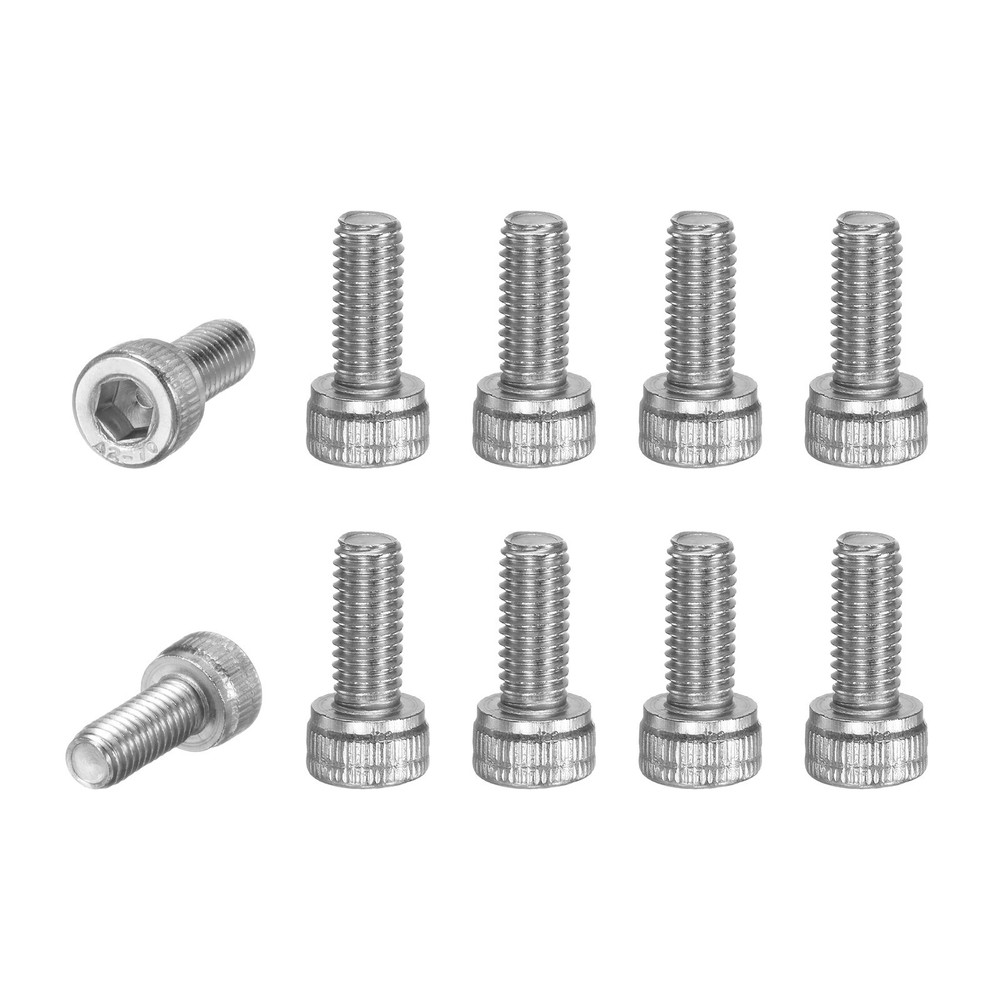 10-Pack Socket Head Cap Screws Bolts M5x12mm 0.8mm Pitch for Chainsaw [Silver]