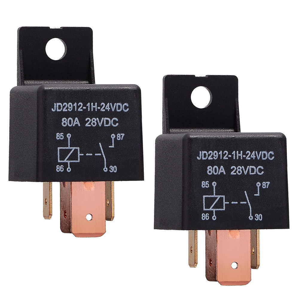 4-Pin Car Relay 24V 80A Relay On/Off Normally Open Car Truck Boat SPST Relays...
