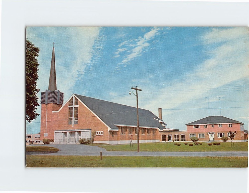 Postcard St. John the Baptist Church Winslow Maine USA