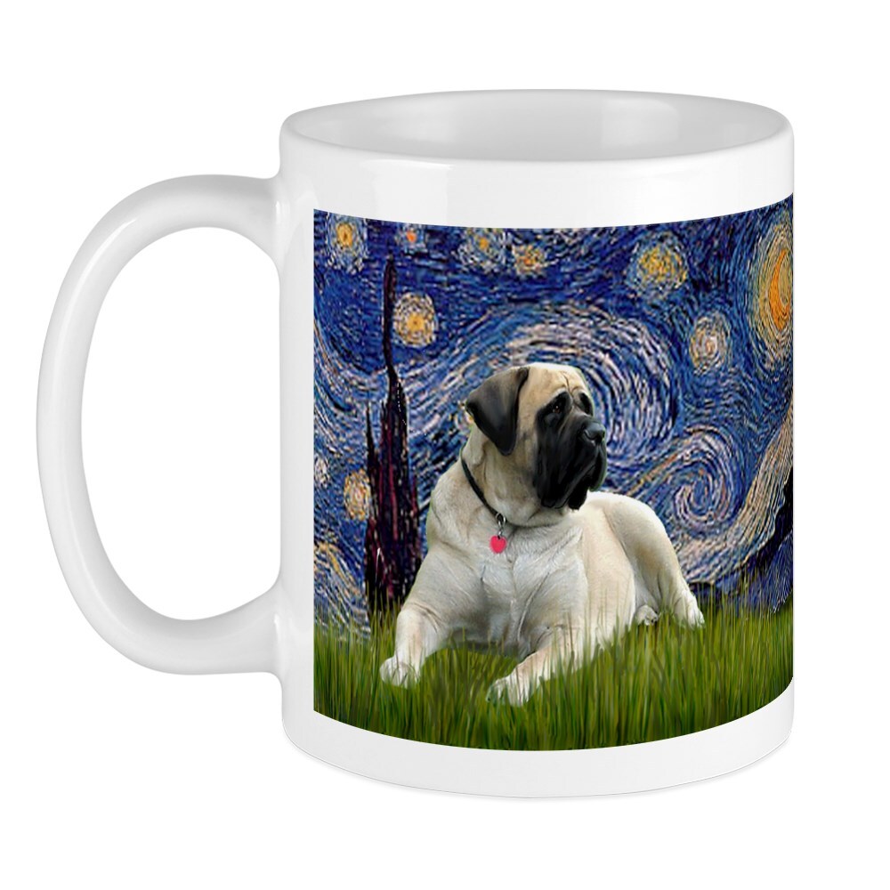 CafePress Starry Night Mastiff Mug 11 oz Ceramic Mug (59448016)
