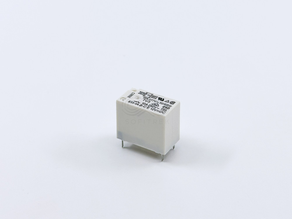 835-1A-B-CE-12VDC Song Chuan PCB Relay 12V Coil SPST 10A 250VAC TV-5 835-1A 4Pin
