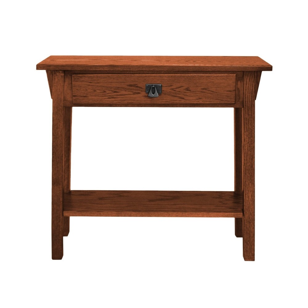 Leick Home Mission Console Table, Solid Wood, 1 Storage Drawer, Bottom Displa...