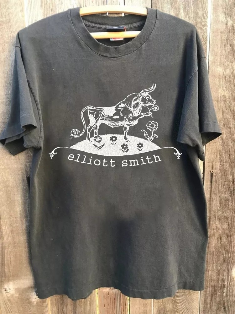 Elliott Smith Ferdinand The Bull Tour Shirt Charcoal Unisex Men Women S-5XL