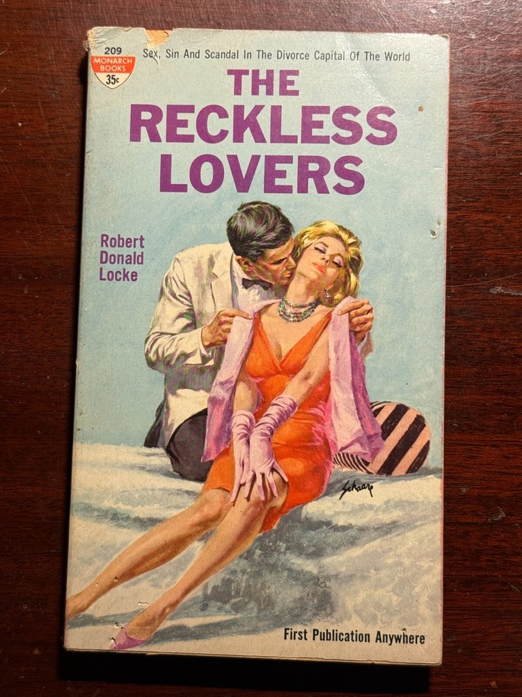 The Reckless Lovers Robert Donald Locke Monarch Books 1961 1960s Vtg PB BK